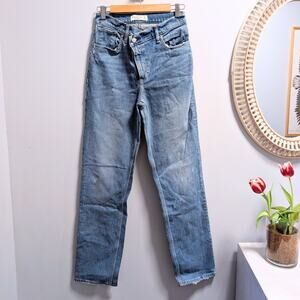 ABERCROMBIE & FITCH The 90s Straight Ultra High Rise Crossover Jeans 27L NWOT